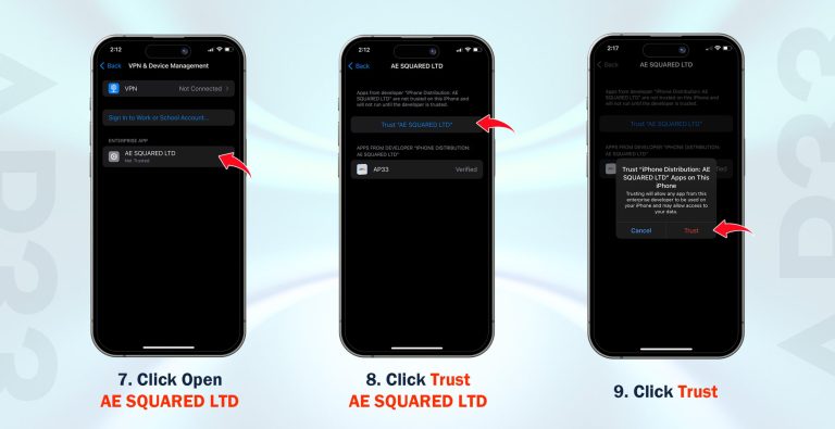 AP33 IOS APK: Step 7 to Step 9